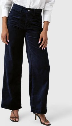 Frame Denim Le Slim Palazzo Modernist Jeans In Navy Velvet