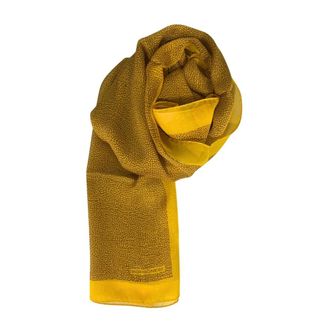 Borbonese Accessoires, Dames, Geel, ONE Size, Silk Scarf