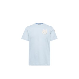 Moncler Moncler Monogram Cotton T-shirt, Men, Blue, Size: 3xl