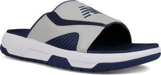 New Balance Mens Slide Sandal, Raincloud/Navy, 11