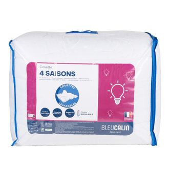 Maisons du monde Edred&oacute;n 4 estaciones de poli&eacute;ster reciclado blanco 260x240 cm