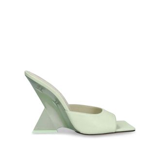The Attico Wedges, female, Green, Size: 6 US Stylish Slip-On Sandals with Unique Heel