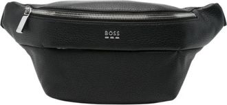 HUGO BOSS Grained Belt Bag - Heren - Heuptassen - Zwart - ONE Size - Leer - Tassen