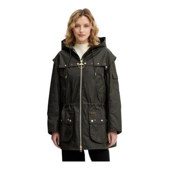 Barbour Aberford Wax Jacket - Dames - Mantels - Groen - Maat: XL Katoen