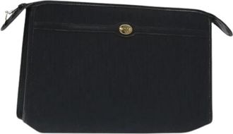Dior Pre-owned Trotter Canvas Clutch - Dames - Vintage Clutch - Zwart - ONE Size - Leer - Vintage