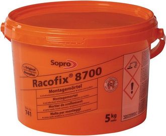 Sopro Mortero De Montaje Racofix 8700 1: 3 (agua / Mortero) Cubo De 5 Kg Sopro