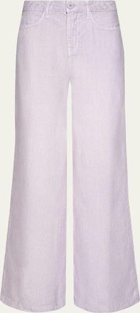 L'agence Amara High-Rise Wide-Leg Linen Pants
