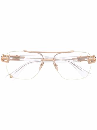 Dita Eyewear square-frame glasses - unisex - Titanium/Acetate - 57 - Gold