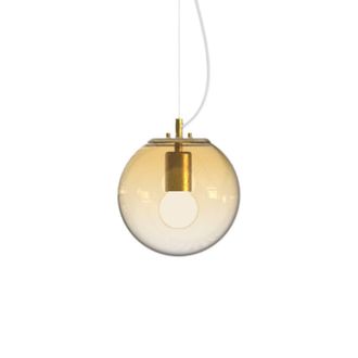 Netlighting Mapa Clear 20cm Globe Pendant Ceiling Light Amber