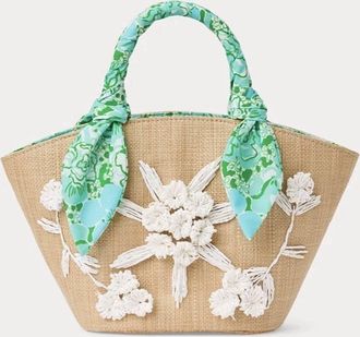 Lilly Pulitzer Womens Panama Straw Bag In Mint Condition Burst Of Joy