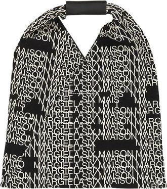 Maison Margiela Bolso Japanese mediano de lona estampada - Bags - unisex - Negro - ONE SIZE