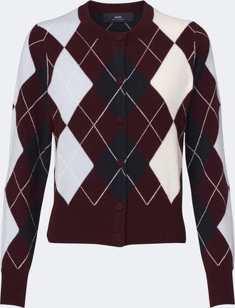 arch4 Claridges argyle cashmere cardigan
