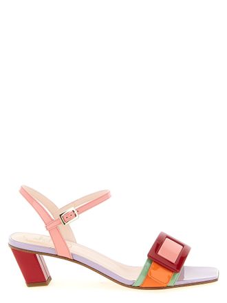 Roger Vivier Multicolor Calfskin Stiletto Heel Womens Sandals