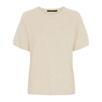 BTF-CPH Btfcph - Cashmere & Merino T-Shirt - Dames - Truien - Beige - Maat: XL Kasjmier