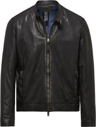Bomboogie Roy Leather Jacket - Heren - Leren en Su&egrave;de Jassen - Zwart - L - Katoen - Jassen