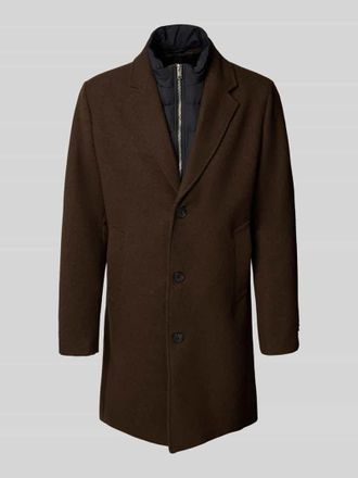 Lindbergh Lindbergh Mantel mit Reverskragen in Dunkelbraun, Gr&ouml;&szlig;e S