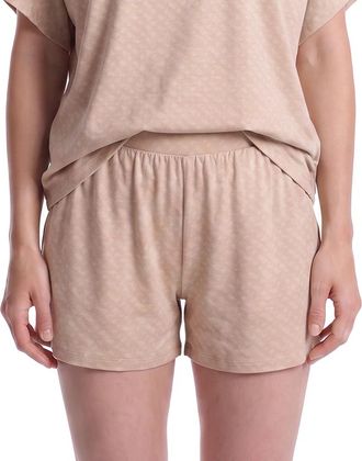 HUGO BOSS B Logo Lyocell Pyjamashorts - Dames - Bermuda - Bruin - M - Korte Broeken