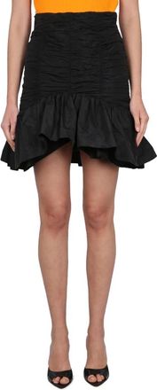 Patou Mini Bloom Skirt - Dames - Korte rokken - Zwart - XS - Leer - Rokken