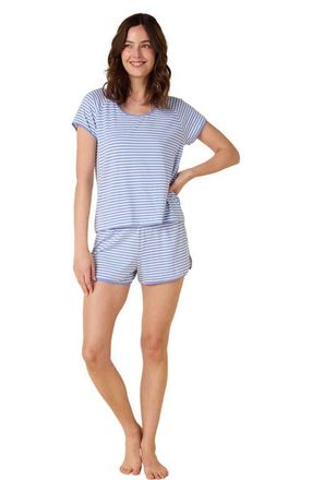 The Cats Pajamas Pima Knit Simple Set Stripes Dots in Essential Stripe Provence at Nordstrom, Size X-Large