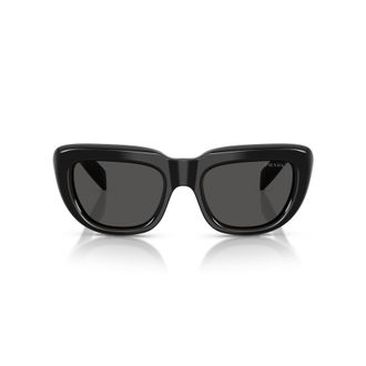 Prada 0pr D07s Rectangular Black Acetate Sunglasses