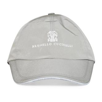 Brunello Cucinelli Brunello Cucinelli, Caps, male, Gray, Size: L Brunello Cucinelli Hats