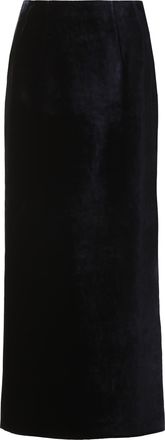 Fendi Womens Midnight Blue Velvet Skirt - Black viscose - Size EU 34 (Womens)