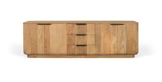 Giner&Colomer Mueble tv madera de mango en color natural con esquinas redondeadas