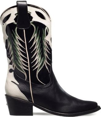 Johanna Ortiz Stivali con ricamo Allure - Nero