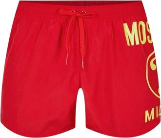 Moschino grote Milano logo rode korte zwemshort