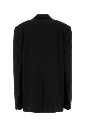 Y / Project Womens Black Stretch Jersey Oversize Blazer Giacche E Gilet