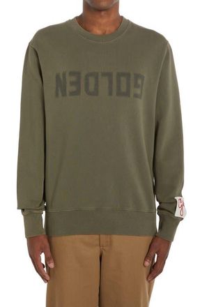 Golden Goose Golden Missing Logo Sweatshirt in Dusty Olive at Nordstrom, Size Xx-Large