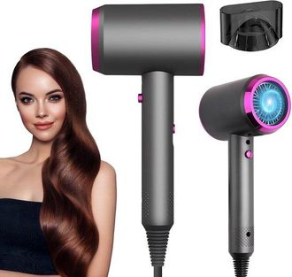 No Brand Secador De Pelo Profesional De 1250 W - 3 Ajustes De Temperatura Y Funci&oacute;n De Aire Fr&iacute;o - Tecnolog&iacute;a De Iones Negativos - Incluye Boquilla Concentrado