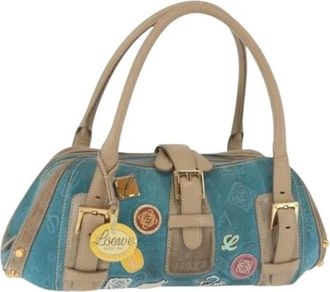 Loewe Pre-owned Handbag - Dames - Vintage Handtas - Blauw - ONE Size - Leer - Vintage