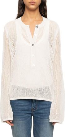 Zadig&Voltaire Mandala Angel Wings Logo Sweater in Vanille at Nordstrom, Size X-Small