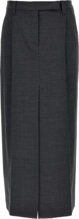 Brunello Cucinelli Dames, Rokken, Grijs, Maat: S Katoen