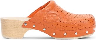 Balenciaga Pastel Orange Calf Leather Scholl Clog Mule-Donna