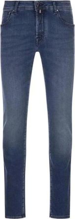 Jacob Cohen Jeans in denim con patch logo - - Jeans - Uomo - Blu - W33