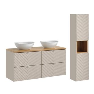 Petits Meubles Set de muebles lavabo y columna estratificado 120.4cm