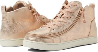 Billy Footwear Sneaker Lace Mid Top, Rose Gold, 7 Wide