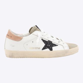 Golden Goose White And Pink Leather Super Star Sneakers