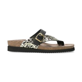 Mephisto Comfortabele Helen Mix damessandaal - Dames - Slippers - Zwart - 35 EU - Leer - Schoenen