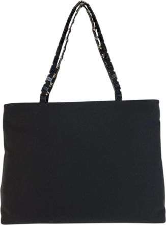 Ferragamo Black Nylon Shoulder Bag Tote Bag (Pre-Owned)