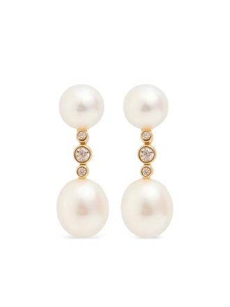 Ragbag pearl-embellished earrings - Gold