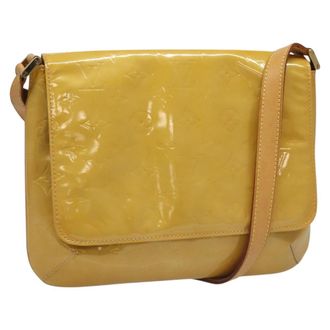 Louis Vuitton Thompson Street Monogram Vernis Beige Patent_Leather Handbag (Pre-Owned)