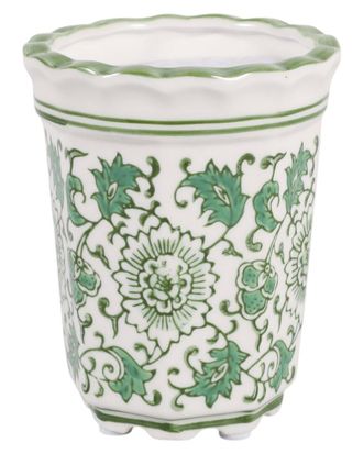 Sagebrook Home 4In 7Oz Fluted Chinoiserie Candle
