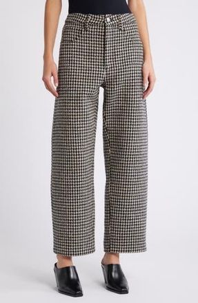 Frame Denim The Tweed Barrel Leg Pants in Houndstooth at Nordstrom Rack, Size 34