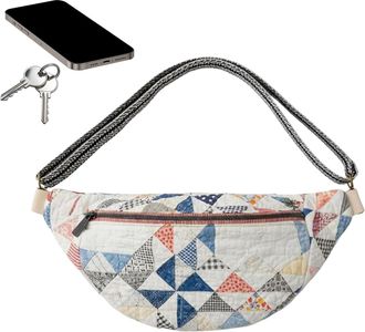 Generic Small Sling Bag | Boho Quilted Adjustable Strap - Fabric Bag with Adjustable Strap | for Outdoor Travel Hiking Cycling Riding Fishing Sports Picnic Ho