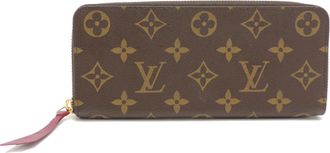 Louis Vuitton Brown Fuchsia Monogram Pink Monogram Long Wallet (Bi-Fold) (Pre-Owned)