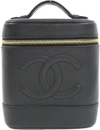 Chanel Pre-owned Grained Calfskin Handbag - Dames - Vintage Handtas - Zwart - ONE Size - Leer - Vintage