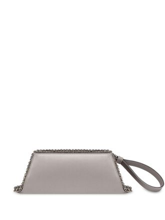 Alberta Ferretti Clutch met kralen - Grijs